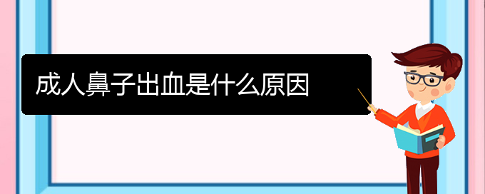 (貴陽銘仁耳鼻喉醫(yī)院能看鼻出血嗎)成人鼻子出血是什么原因(圖1)