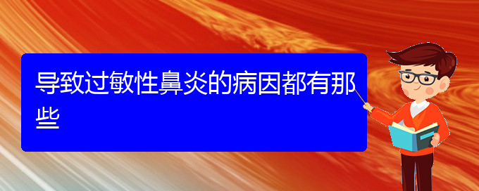 (貴陽專業(yè)治過敏性鼻炎)導(dǎo)致過敏性鼻炎的病因都有那些(圖1)