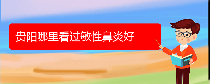 (貴州那家醫(yī)院治過敏性鼻炎比較好)貴陽哪里看過敏性鼻炎好(圖1)