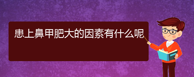 (貴陽鼻科醫(yī)院掛號(hào))患上鼻甲肥大的因素有什么呢(圖1)