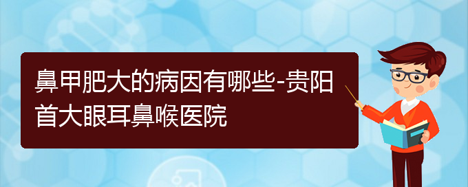 (貴陽治療鼻甲肥大價(jià)格是多少)鼻甲肥大的病因有哪些-貴陽首大眼耳鼻喉醫(yī)院(圖1)