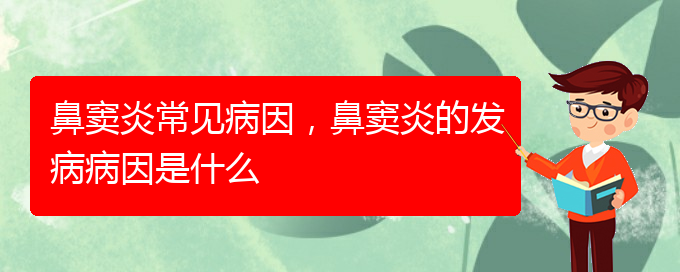 (貴陽(yáng)治療鼻竇炎的醫(yī)院是哪家)鼻竇炎常見(jiàn)病因，鼻竇炎的發(fā)病病因是什么(圖1)