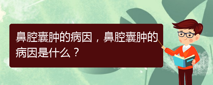 (貴陽中醫(yī)可以看鼻腔腫瘤嗎)鼻腔囊腫的病因，鼻腔囊腫的病因是什么？(圖1)