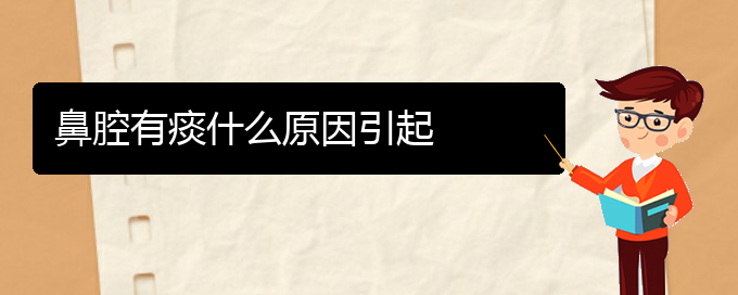 (貴陽鼻科醫(yī)院掛號(hào))鼻腔有痰什么原因引起(圖1)