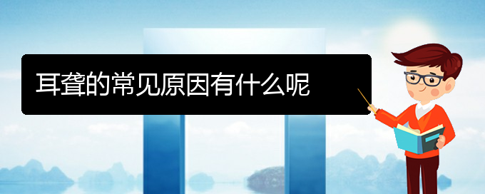 (看耳聾貴陽(yáng)權(quán)威的醫(yī)院)耳聾的常見原因有什么呢(圖1)